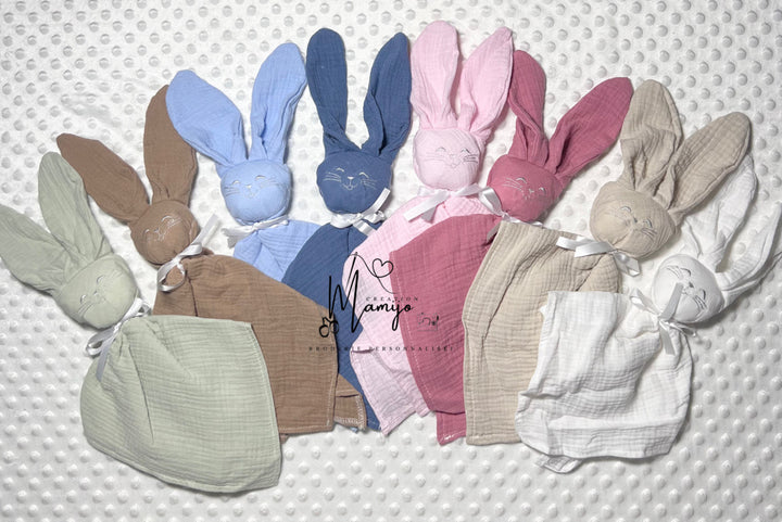 Doudou Lapin - Gaz de coton